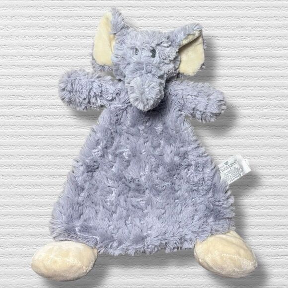 Demdaco Nat & Jules Ellery Elephant Lovey Security Blanket Rattle 14" - Picture 1 of 7